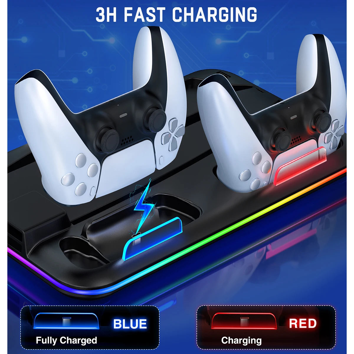 Cooling Fan & Charging Dock For Ps5